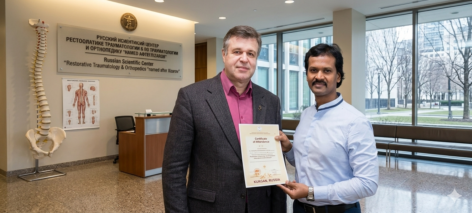Dr. M. Kishore Kumar — Ilizarov Fellowship, Kurgan Russia